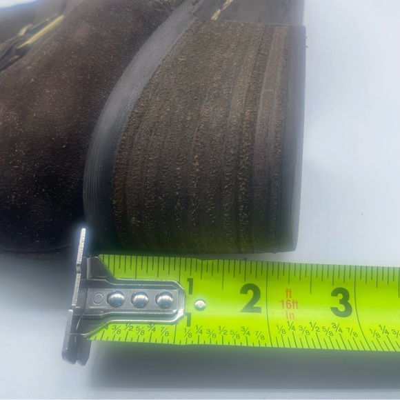 Donald J Pliner Diem Brown Suede Distressed Ankle Biker Boot Women’s Sz 7 - Picture 10 of 10